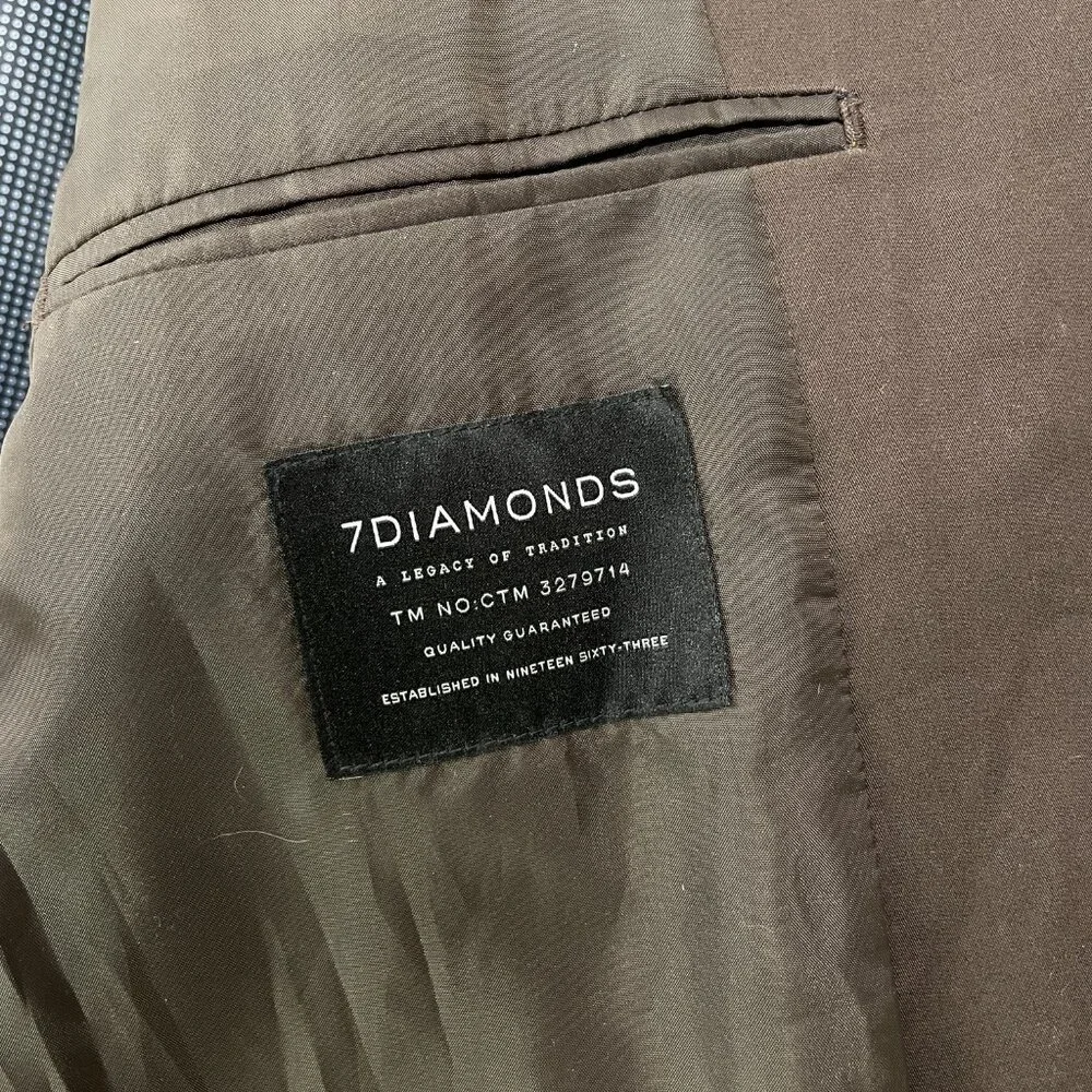 7DIAMONDS Giovan Battista Blazer Men's XL JKT-8037 Brown‎ Cotton Sport Coat